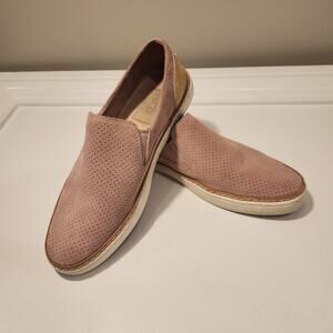 UGG Shoes Adley Soft Pink Women's Perforated Suede Slip-on Sneaker - Size 6 1/2